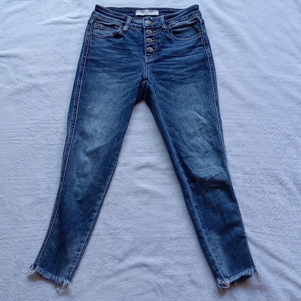KanCan Mid Rise Ankle Skinny Jeans Sz 25